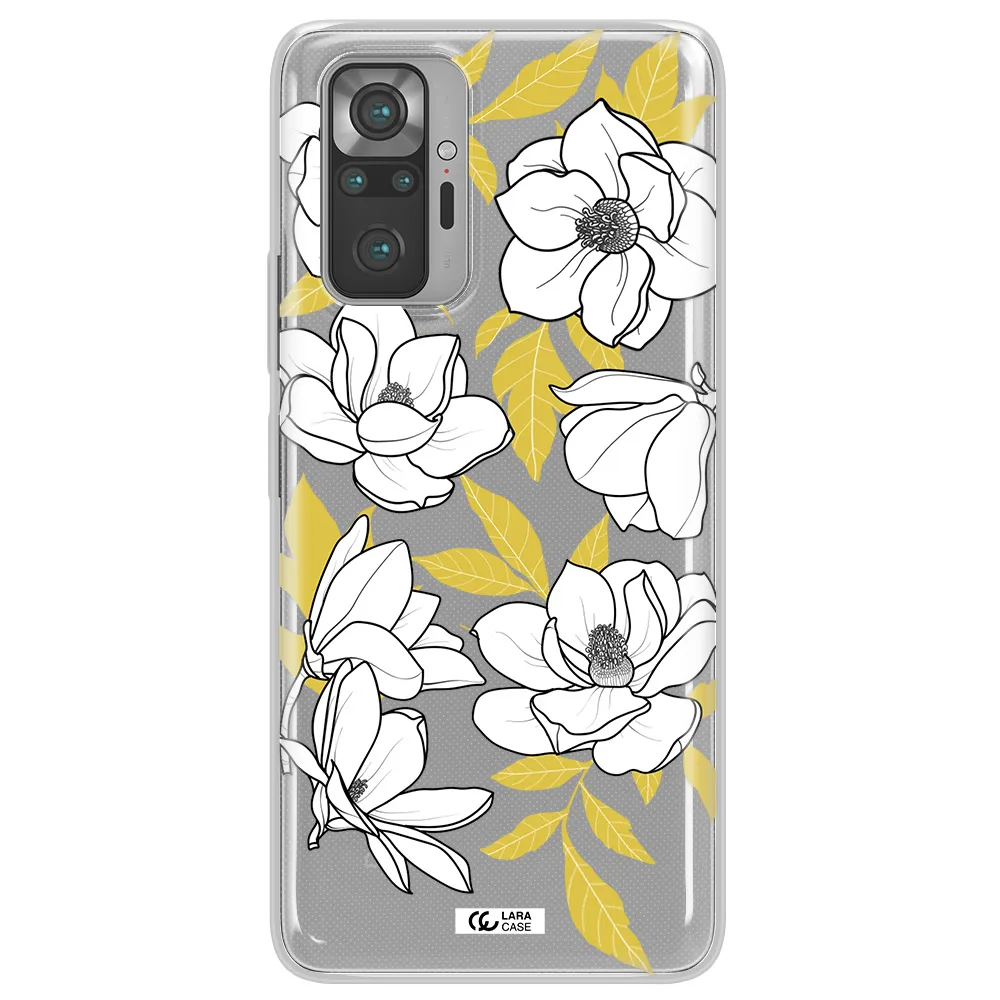 White Quince Flower Xiaomi Note 10 Pro Clear TPU Case