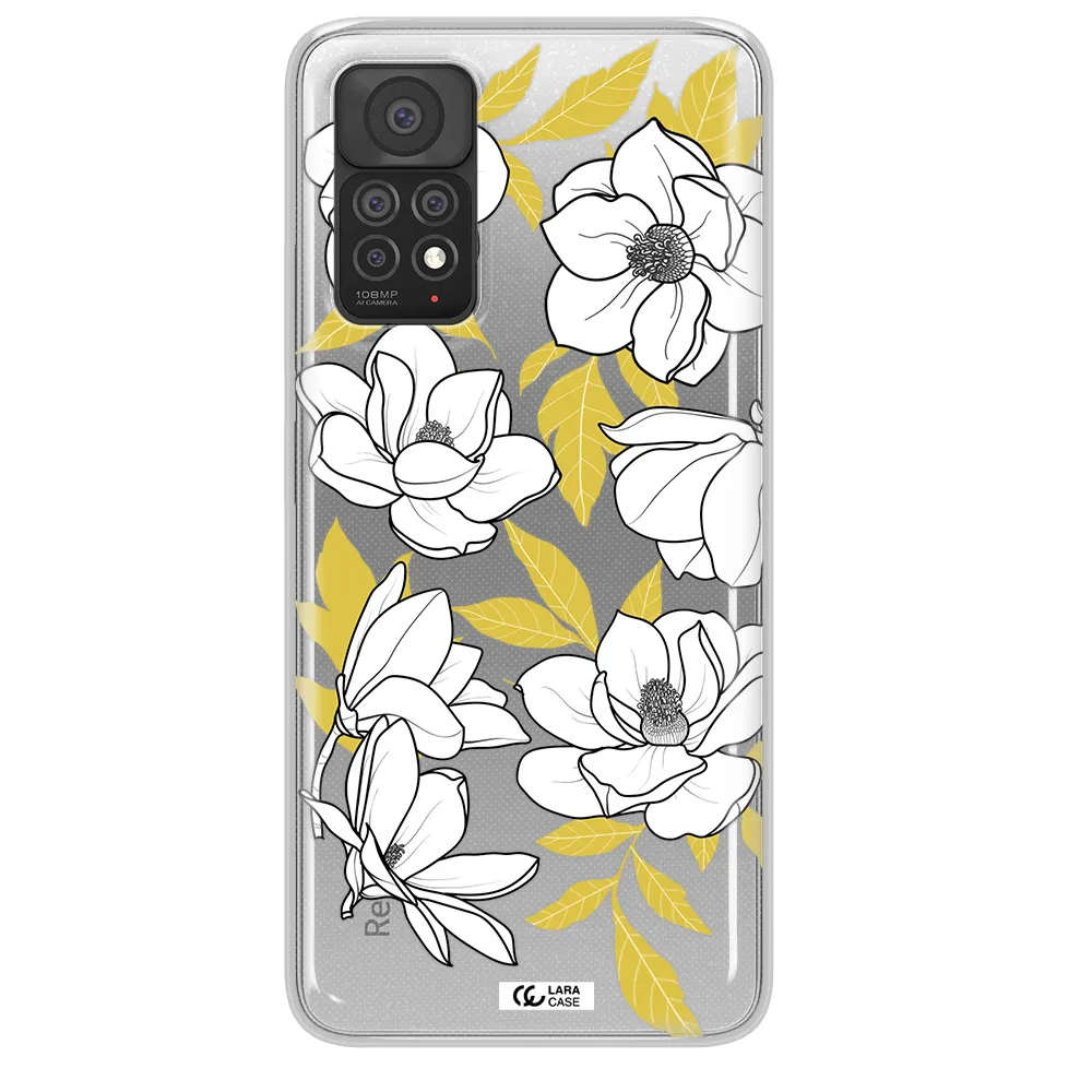 White Quince Flower Xiaomi Note 11 Pro Clear TPU Case