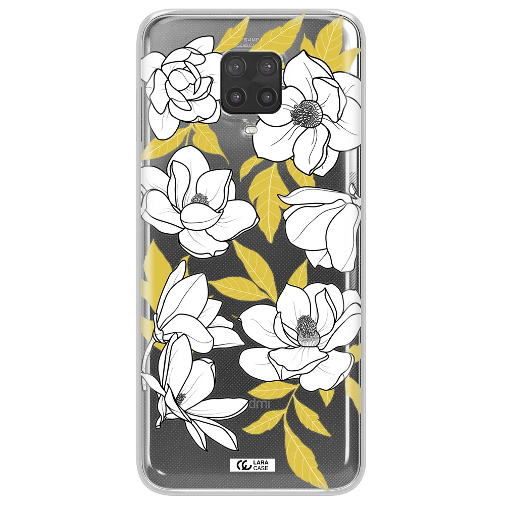 White Quince Flower Xiaomi Note 9 Pro Clear TPU Case