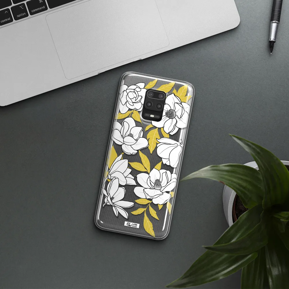 White Quince Flower Xiaomi Note 9S Clear TPU Case