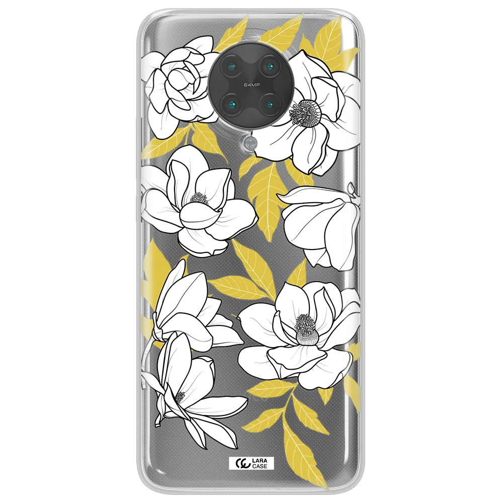 White Quince Flower Xiaomi Poco F2 Pro Clear TPU Case