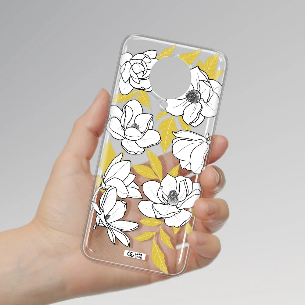 White Quince Flower Xiaomi Poco F2 Pro Clear TPU Case