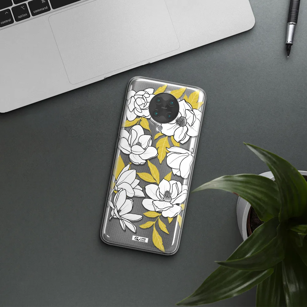 White Quince Flower Xiaomi Poco F2 Pro Clear TPU Case