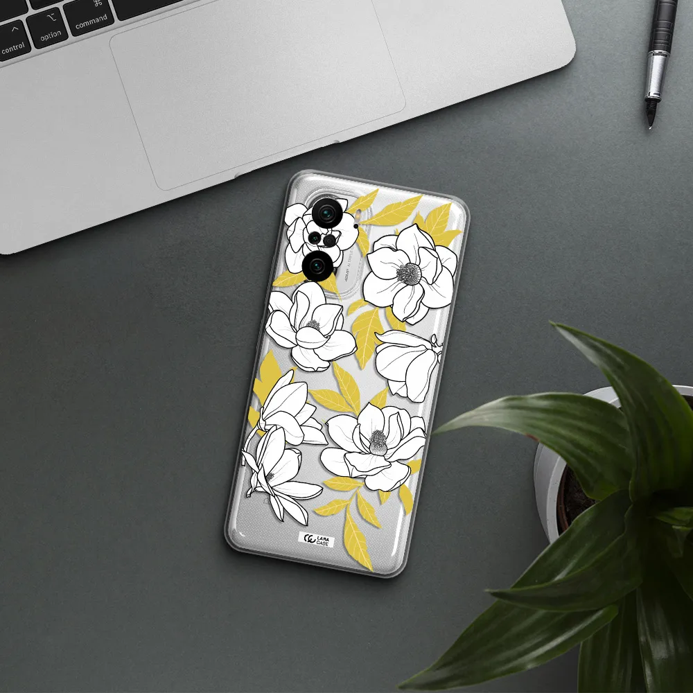 White Quince Flower Xiaomi Poco F3 Clear Tpu Case