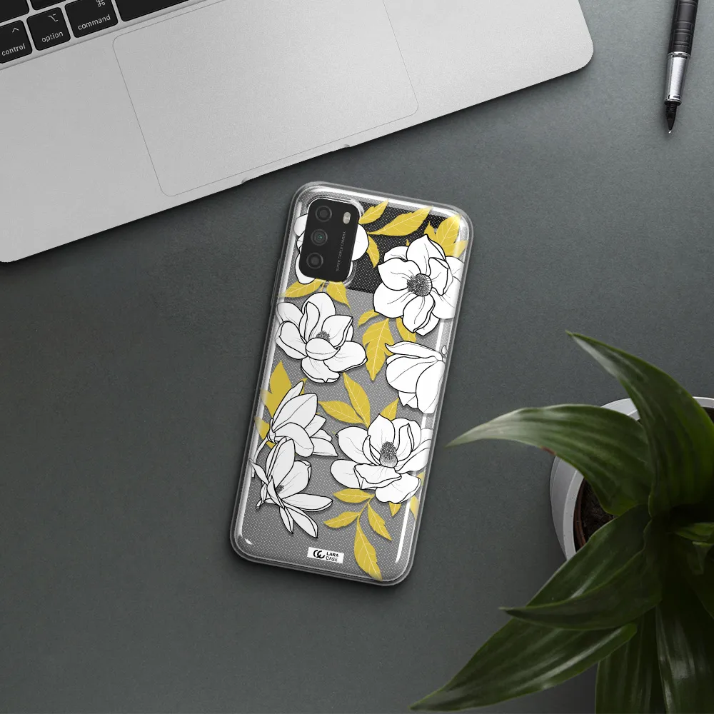 White Quince Flower Xiaomi Poco M3 Clear TPU Case