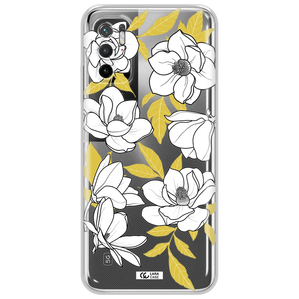 White Quince Flower Xiaomi Poco M3 Pro Clear Tpu Case