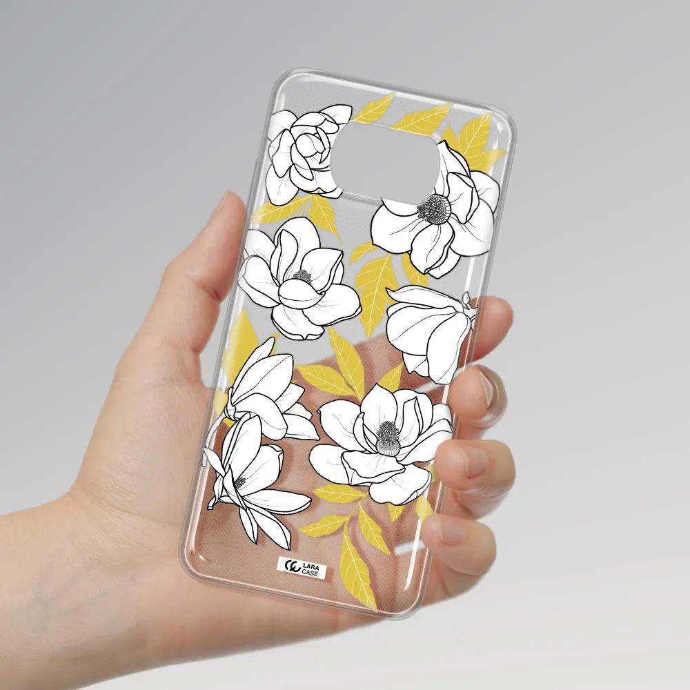 White Quince Flower Xiaomi Poco X3 Clear TPU Case