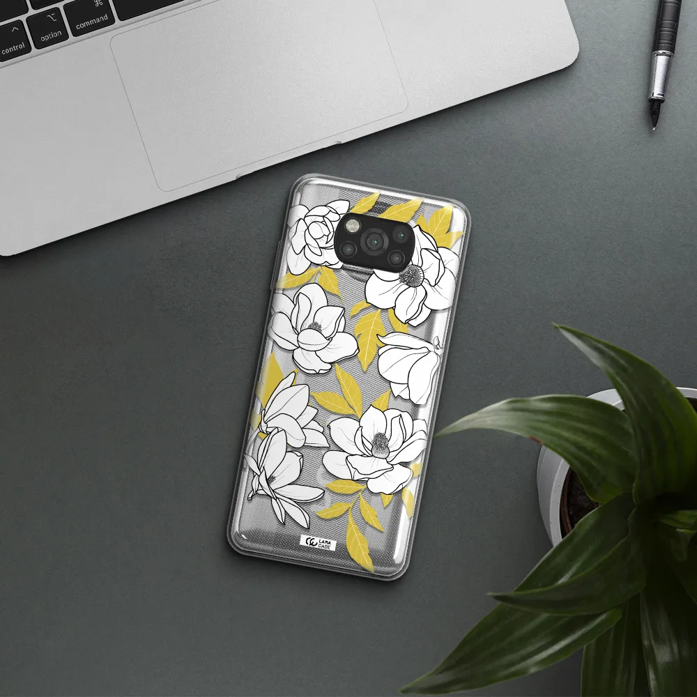 White Quince Flower Xiaomi Poco X3 Clear TPU Case