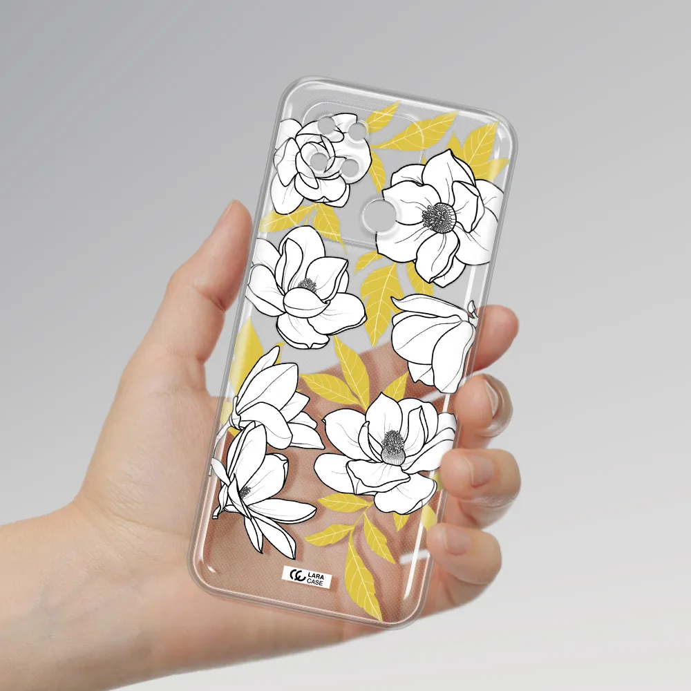 White Quince Flower Xiaomi Redmi 10C Clear TPU Case