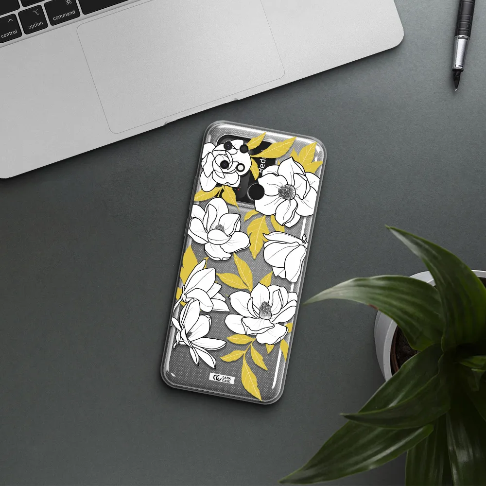 White Quince Flower Xiaomi Redmi 10C Clear TPU Case