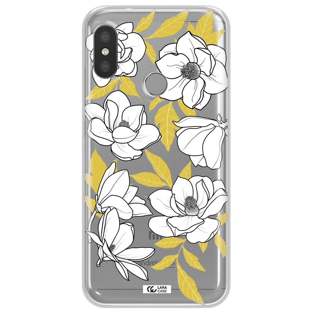 White Quince Flower Xiaomi Redmi 6 Pro Clear TPU Case