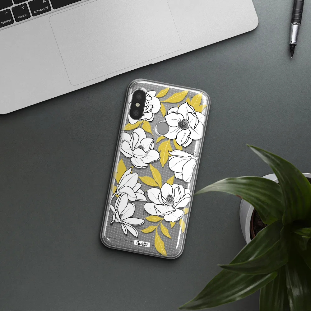 White Quince Flower Xiaomi Redmi 6 Pro Clear TPU Case