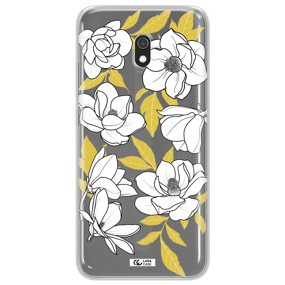 White Quince Flower Xiaomi Redmi 8A Clear TPU Case