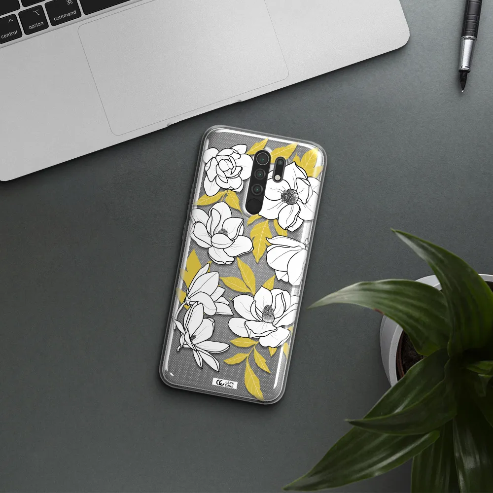 White Quince Flower Xiaomi Redmi 9 Clear TPU Case