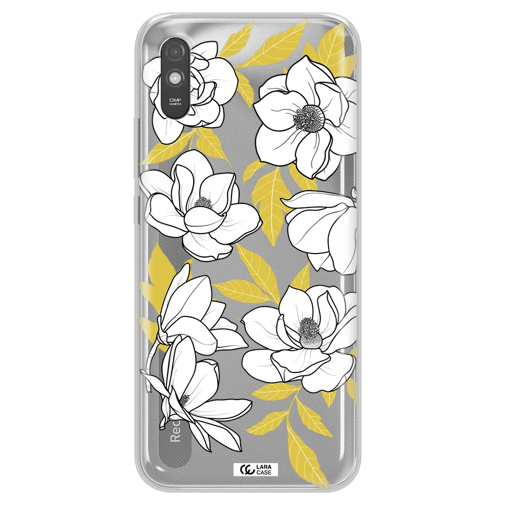 White Quince Flower Xiaomi Redmi 9A Clear TPU Case