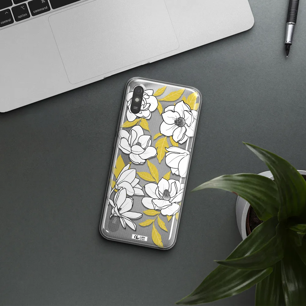 White Quince Flower Xiaomi Redmi 9A Clear TPU Case