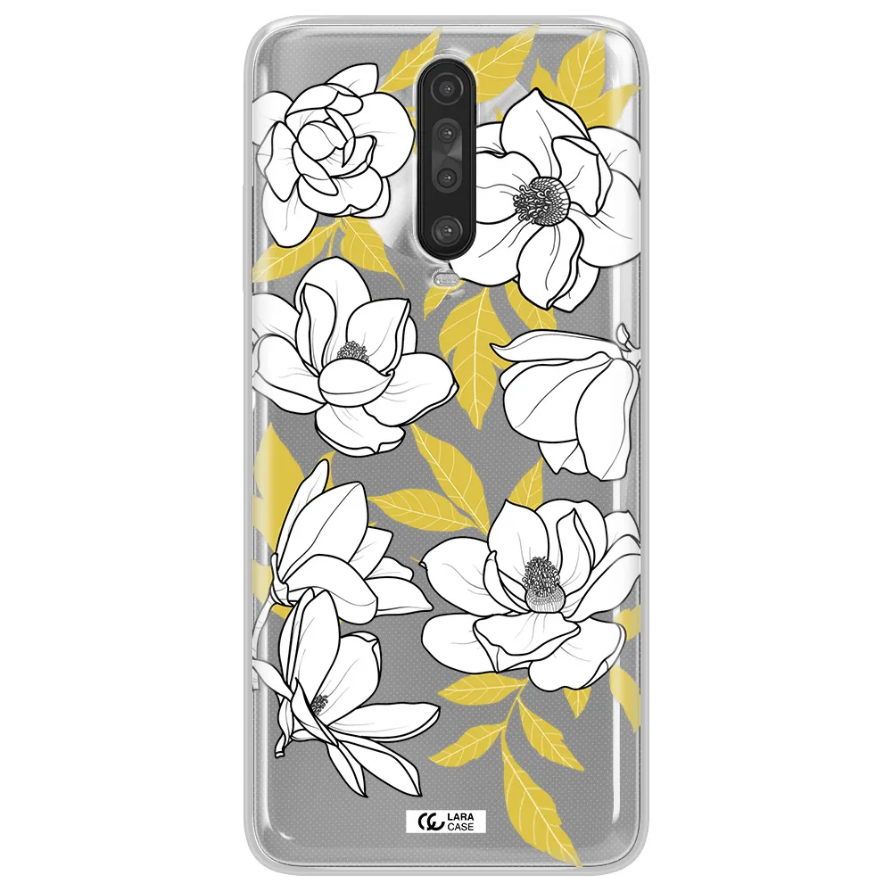 White Quince Flower Xiaomi Redmi K30 Clear TPU Case