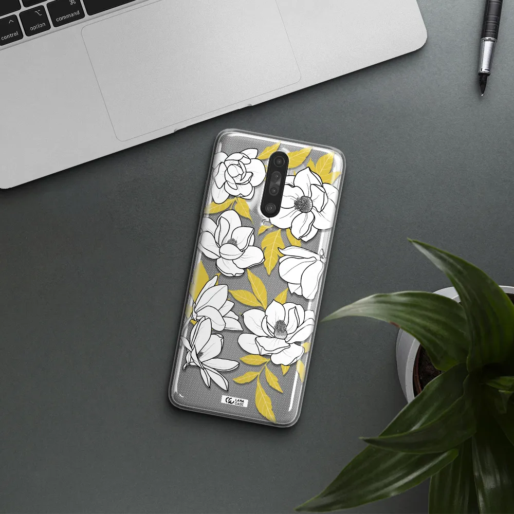 White Quince Flower Xiaomi Redmi K30 Clear TPU Case