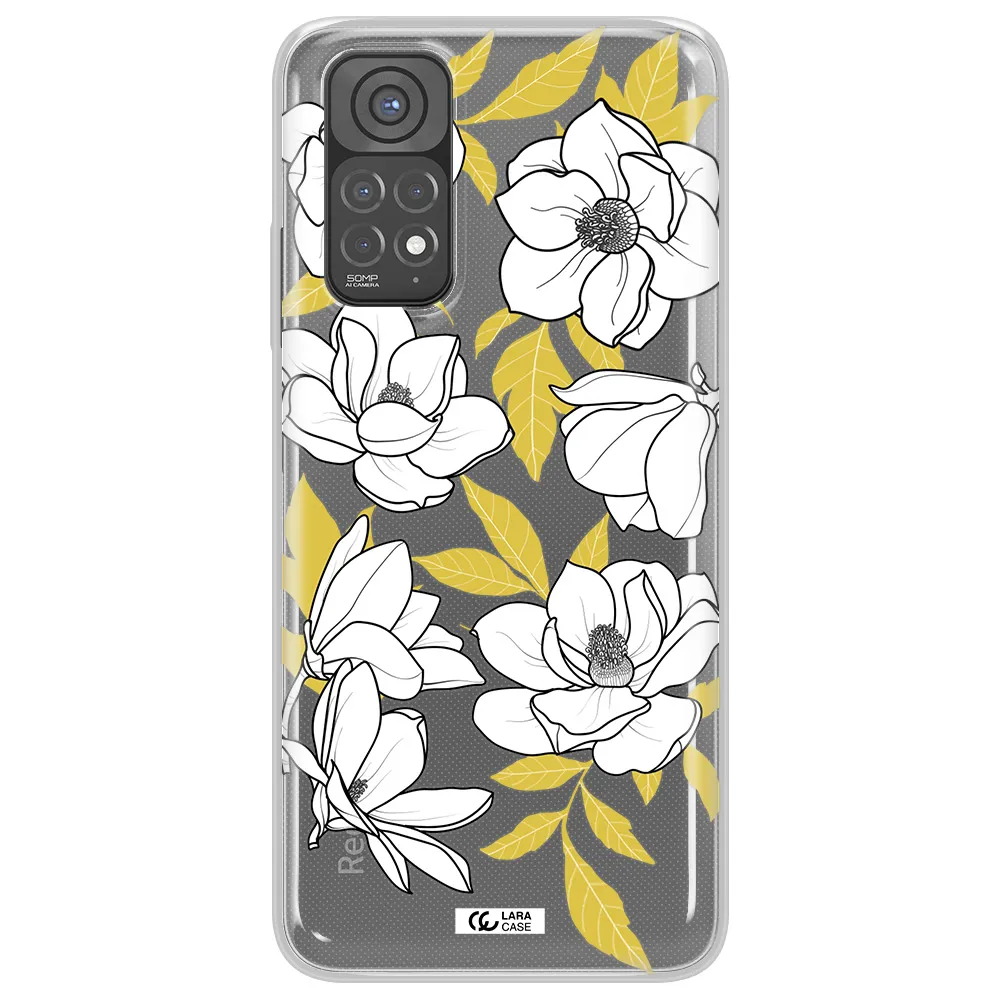 White Quince Flower Xiaomi Redmi Note 11 Clear TPU Case
