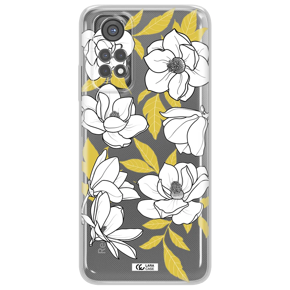 White Quince Flower Xiaomi Redmi Note 11S Clear Tpu Case