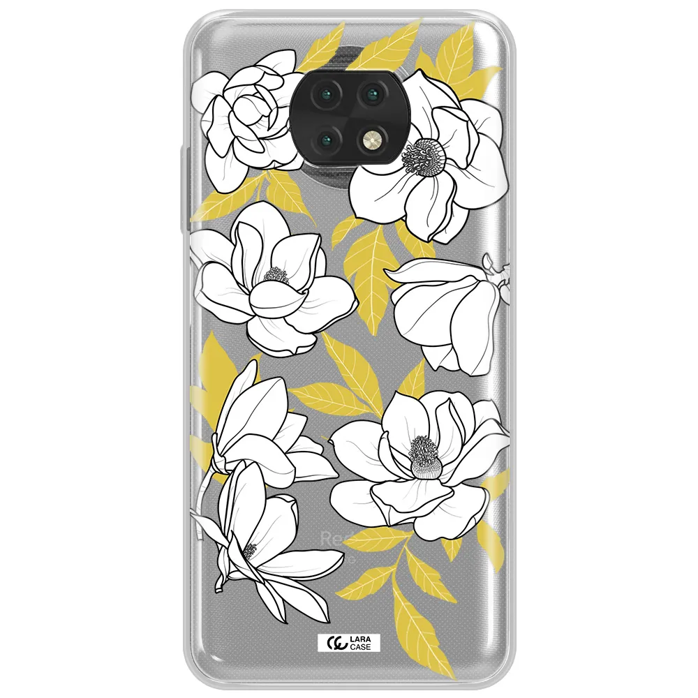 White Quince Flower Xiaomi Redmi Note 9T Clear Tpu Case