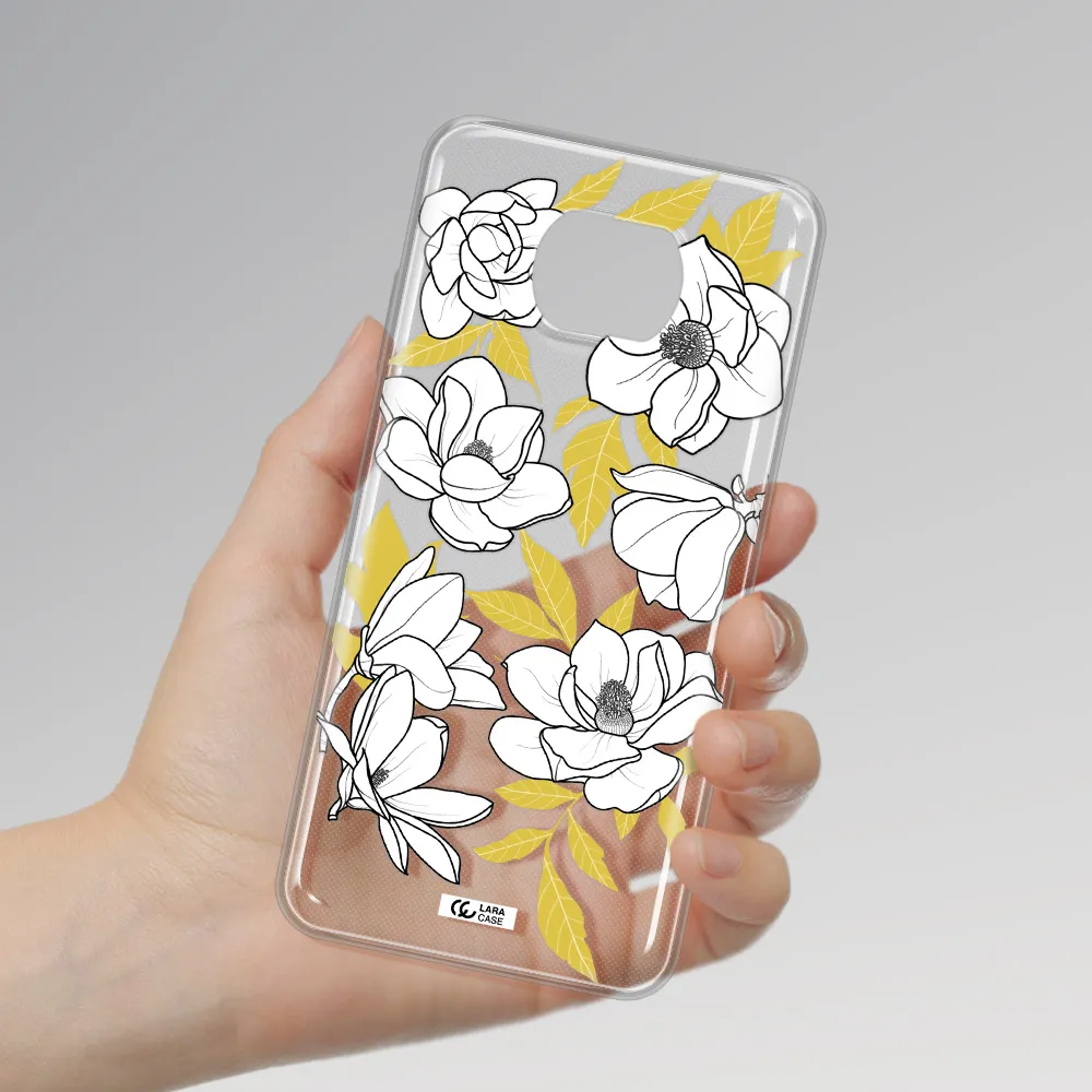 White Quince Flower Xiaomi Redmi Note 9T Clear Tpu Case