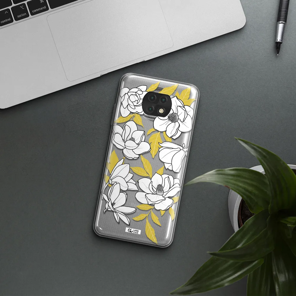 White Quince Flower Xiaomi Redmi Note 9T Clear Tpu Case