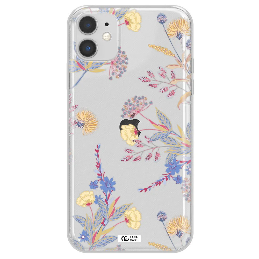 Pastel Fall Flowers Apple iPhone 11 Clear TPU Case