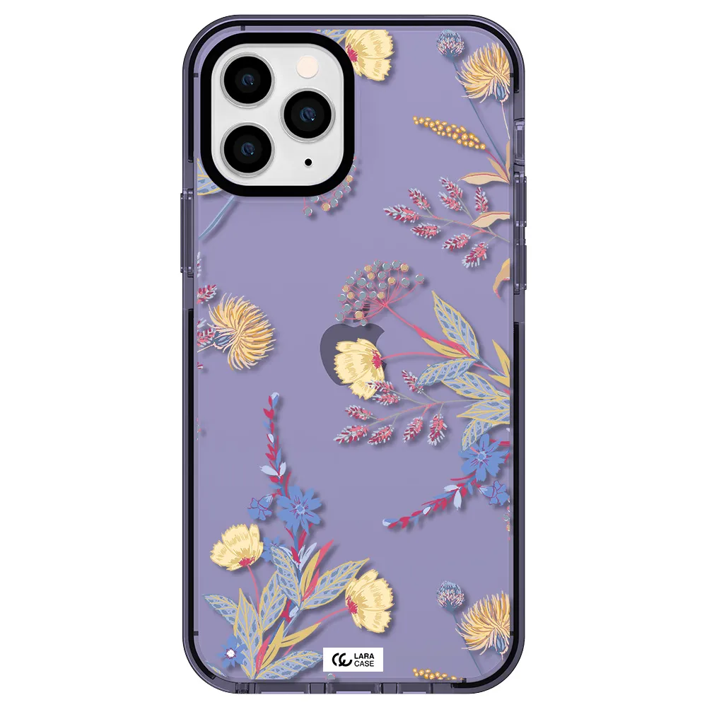 Pastel Fall Flowers Apple iPhone 11 pro max impact Lilac Case