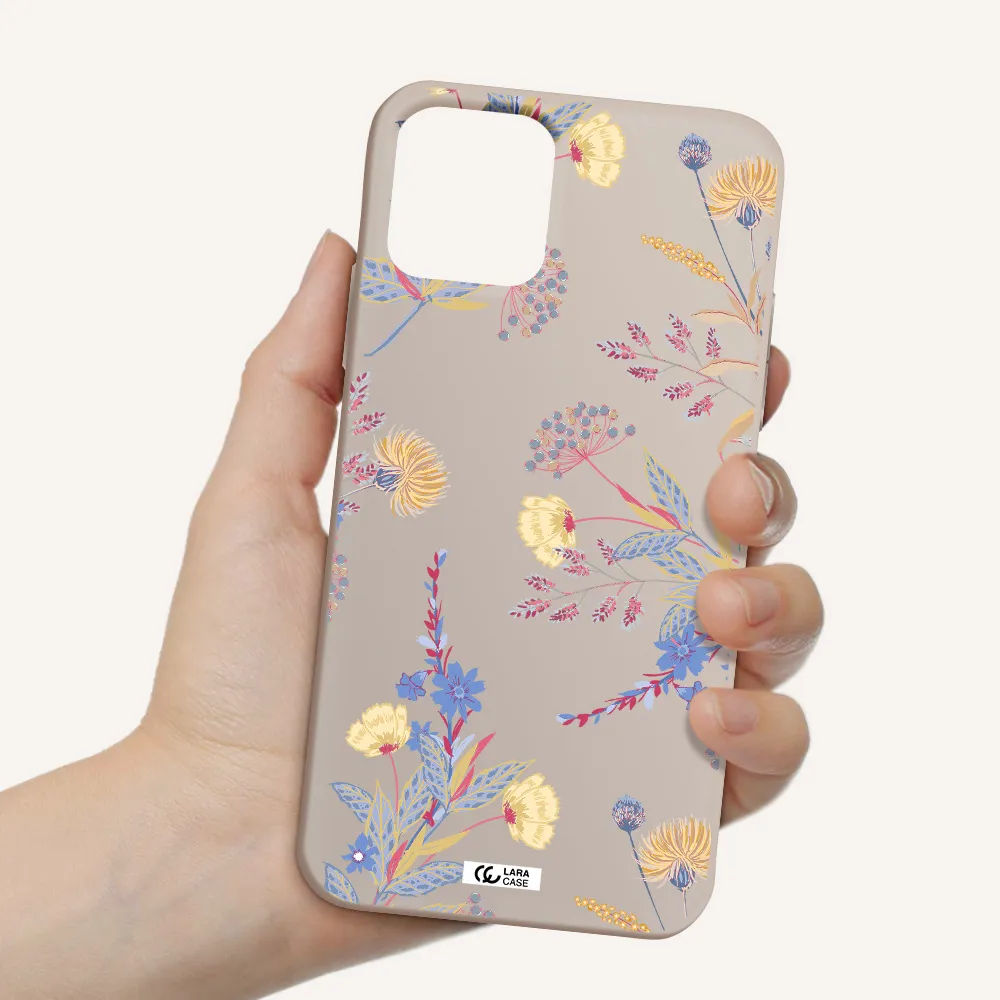 Pastel Fall Flowers Apple iPhone 11 pro Silicone Stone Case