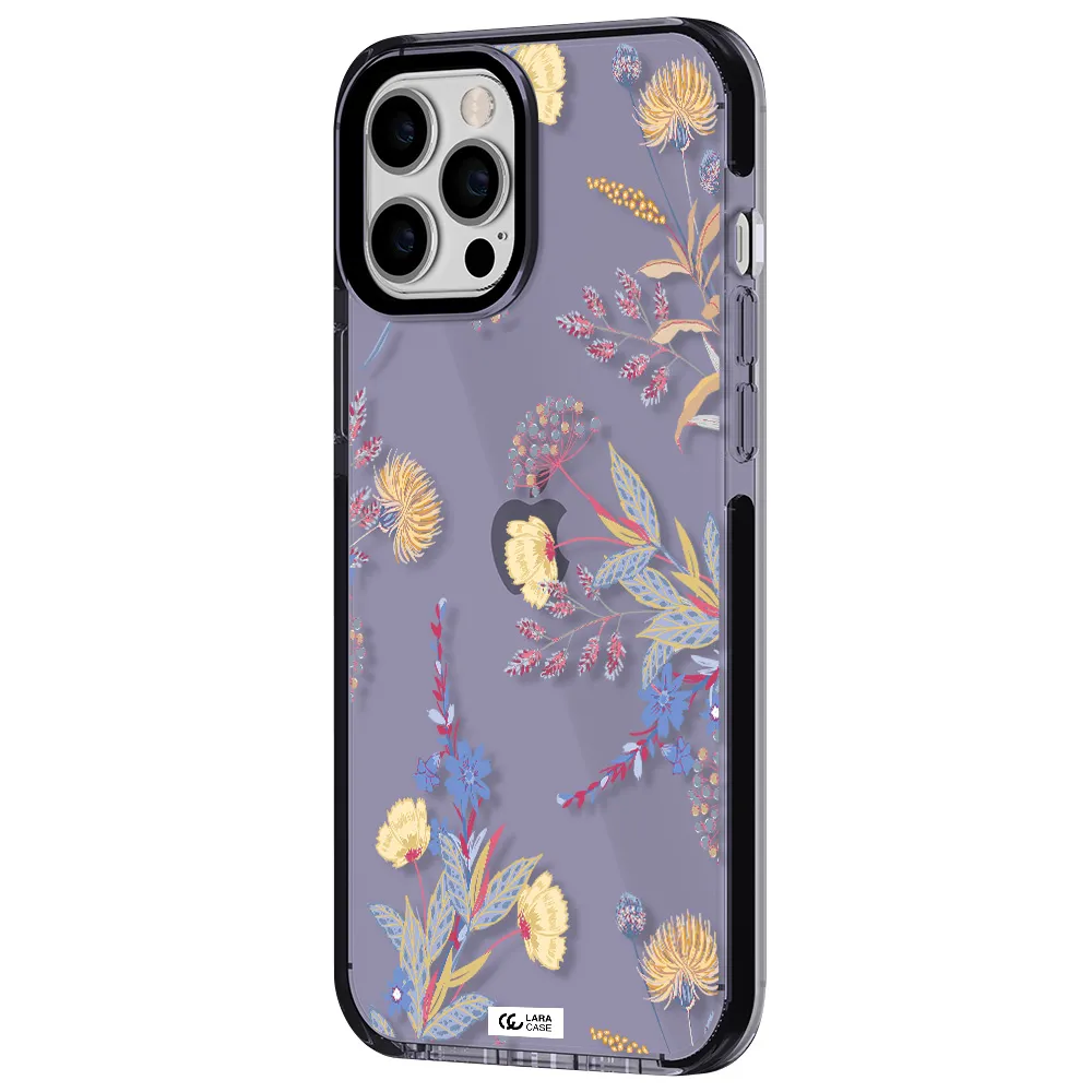 Pastel Fall Flowers Apple iPhone 12 pro max impact Lilac Case