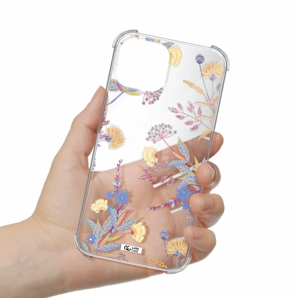 Pastel Fall Flowers Apple iPhone 13 Clear PC Case
