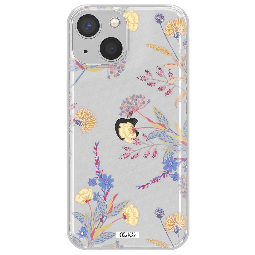 Pastel Fall Flowers Apple iPhone 13 Clear TPU Case