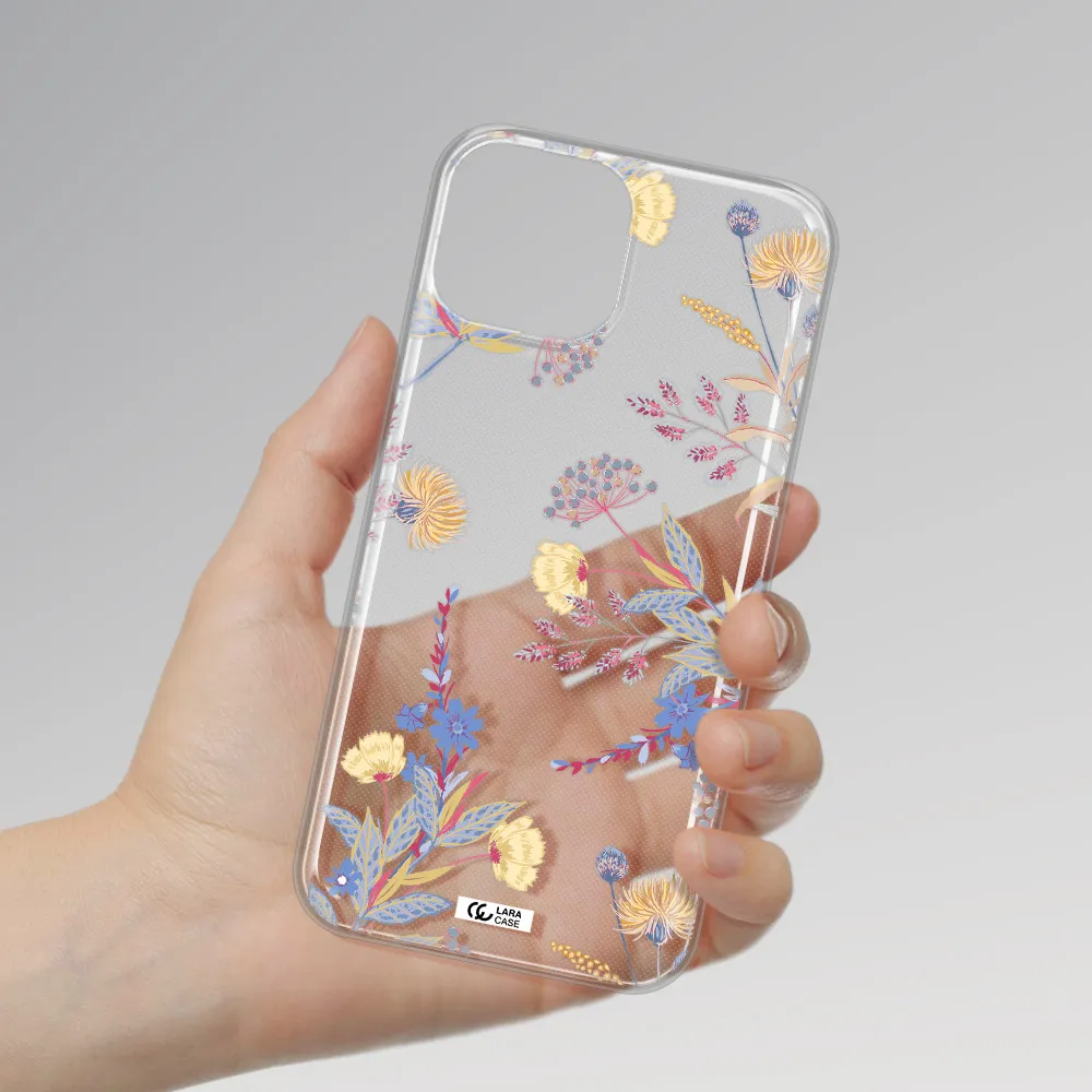 Pastel Fall Flowers Apple iPhone 13 Clear TPU Case