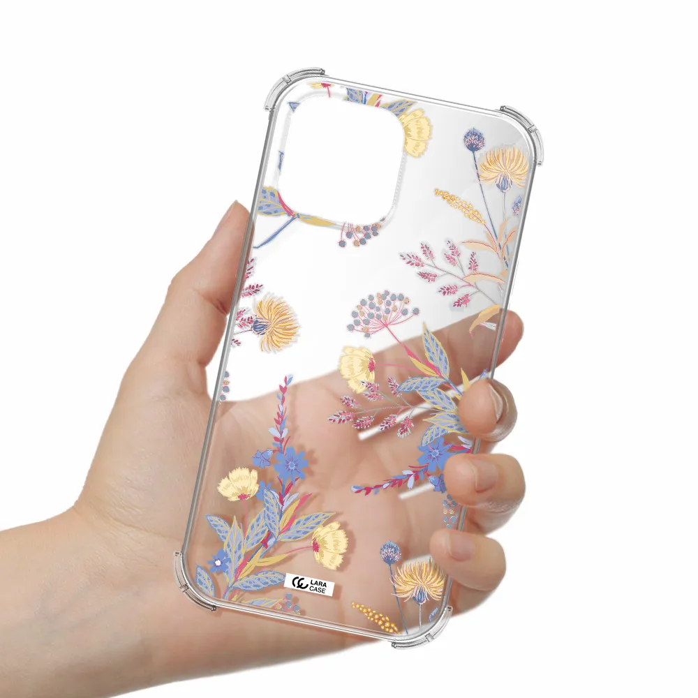 Pastel Fall Flowers Apple iPhone 13 Pro Max Clear PC Case