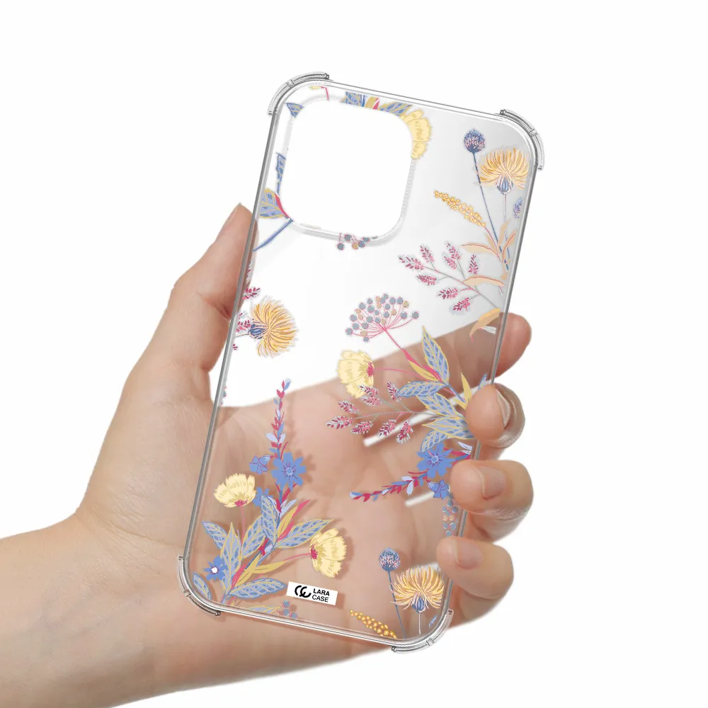 Pastel Fall Flowers Apple iPhone 14 pro max Clear PC Case
