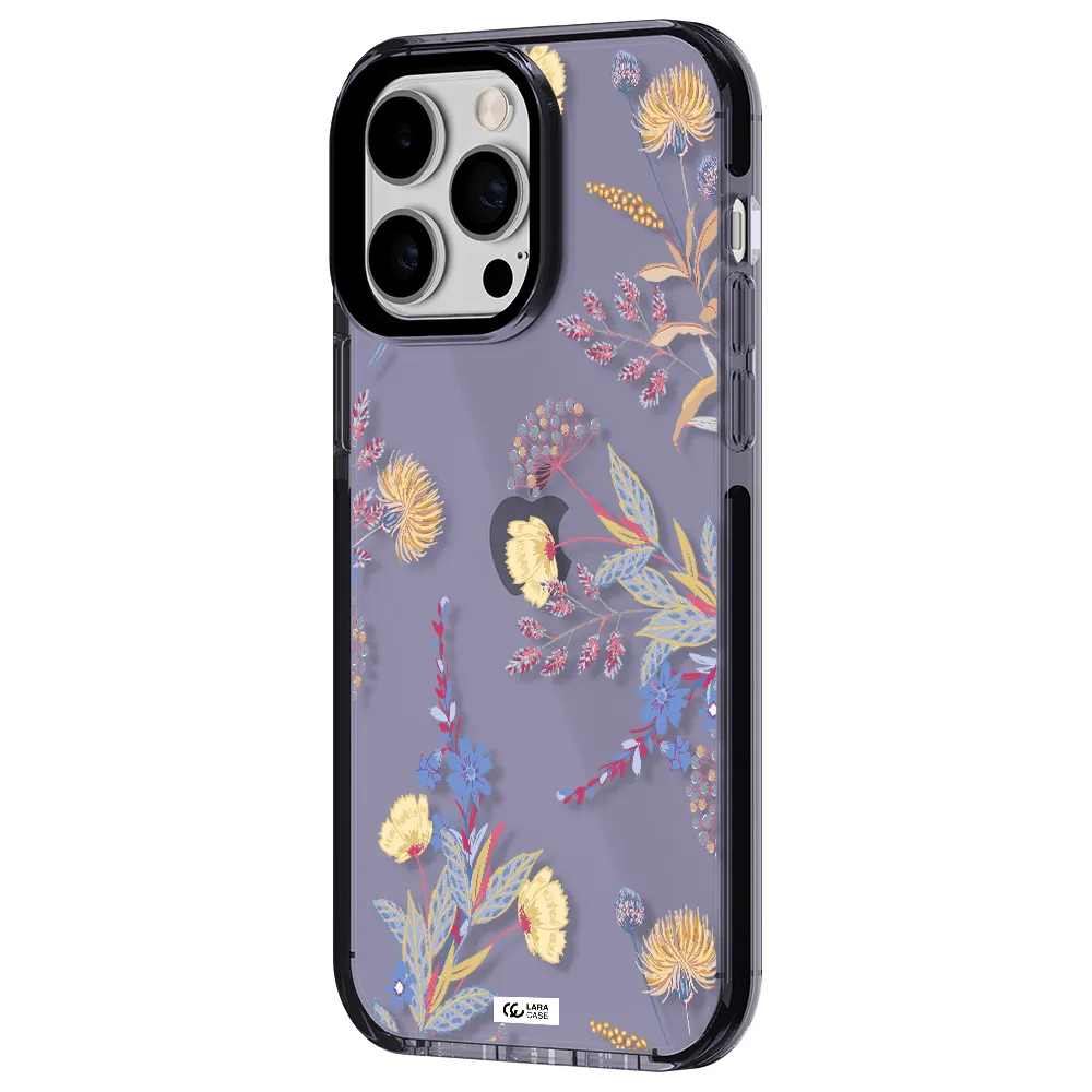 Pastel Fall Flowers Apple iPhone 15 Pro Max impact Lilac Case