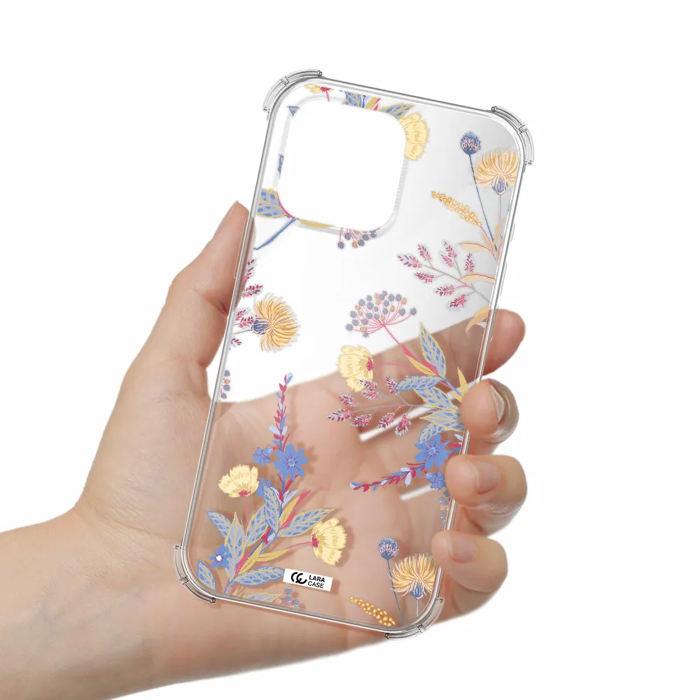 Pastel Fall Flowers Apple Iphone 16 Pro Max Clear Pc Case