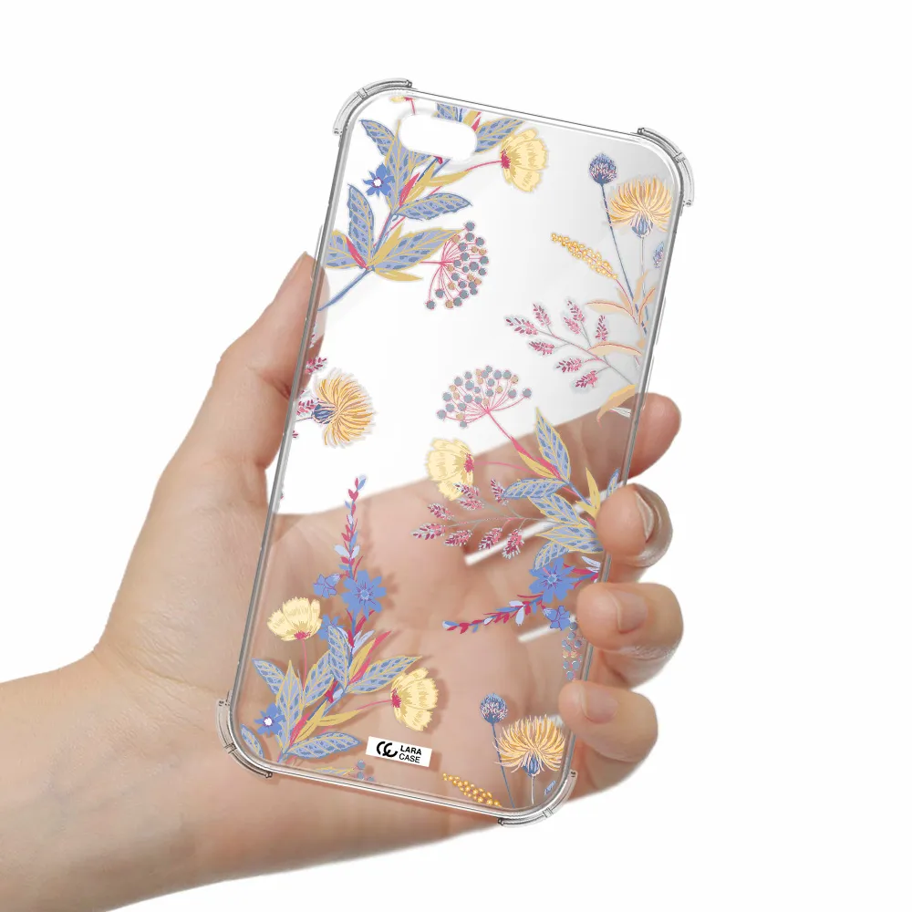 Pastel Fall Flowers Apple iPhone 6 Clear PC Case