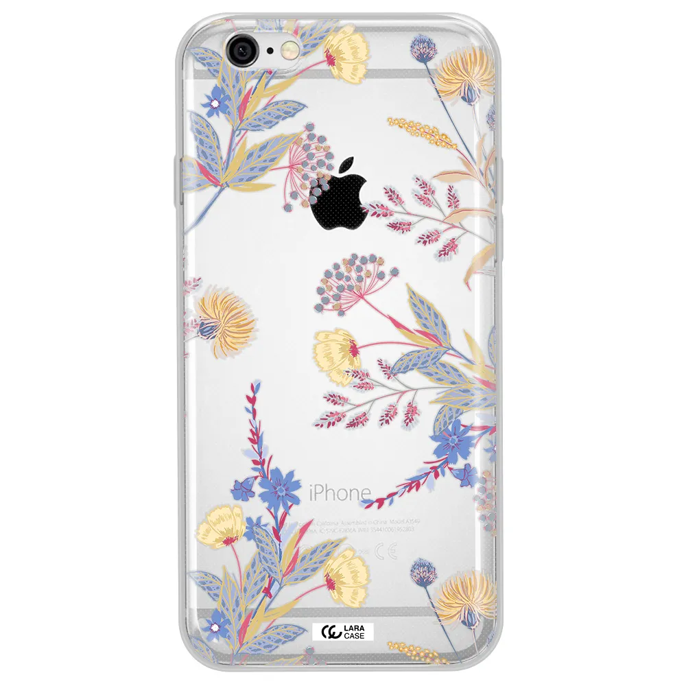 Pastel Fall Flowers Apple iPhone 6 Clear TPU Case