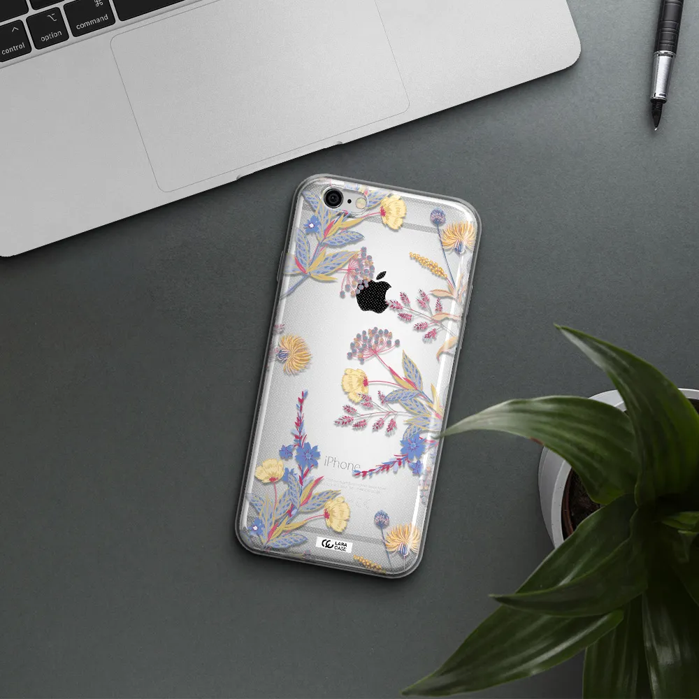 Pastel Fall Flowers Apple iPhone 6 Clear TPU Case
