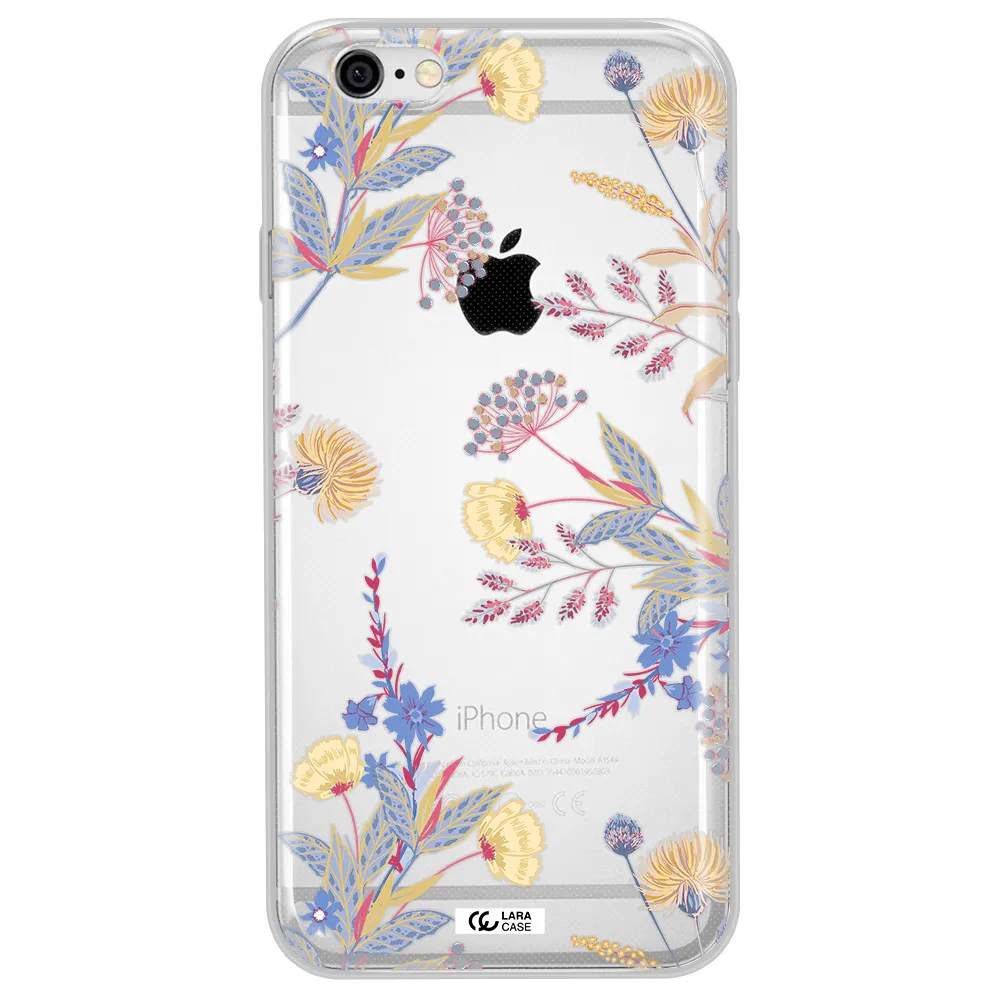 Pastel Fall Flowers Apple iPhone 6 plus Clear TPU Case