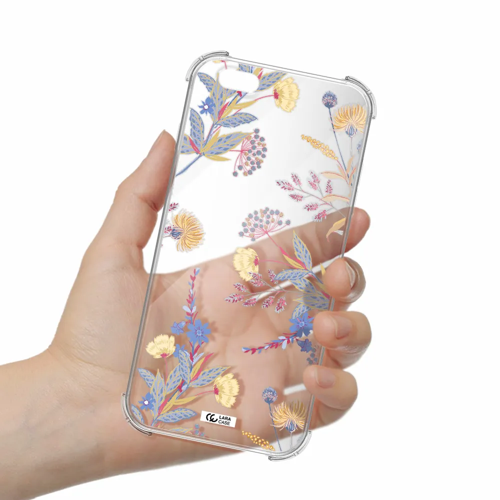Pastel Fall Flowers Apple iPhone 6 s plus Clear PC Case