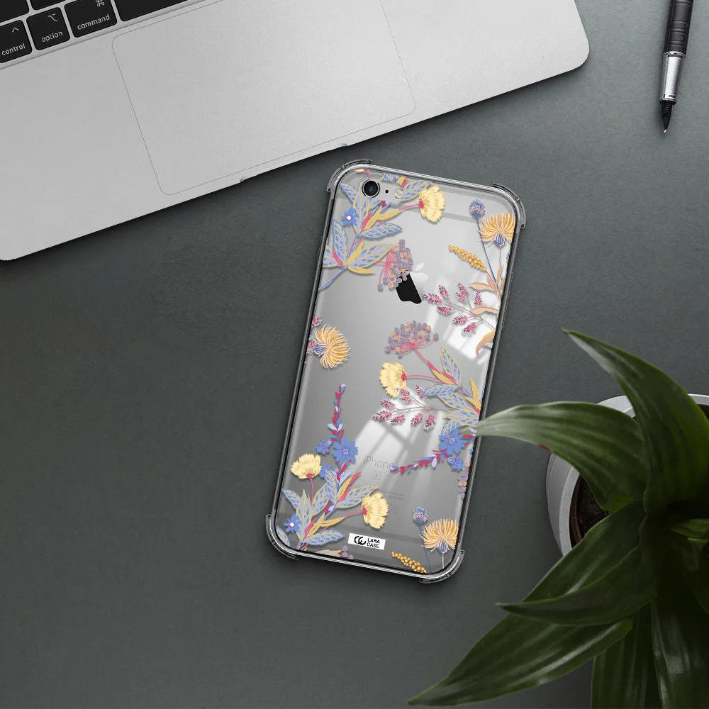 Pastel Fall Flowers Apple iPhone 6 s plus Clear PC Case