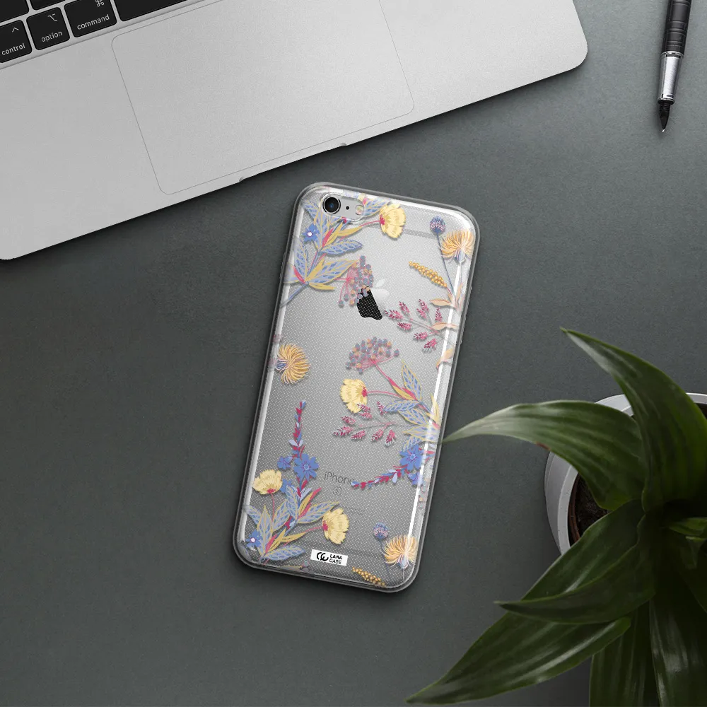 Pastel Fall Flowers Apple iPhone 6 s plus Clear TPU Case