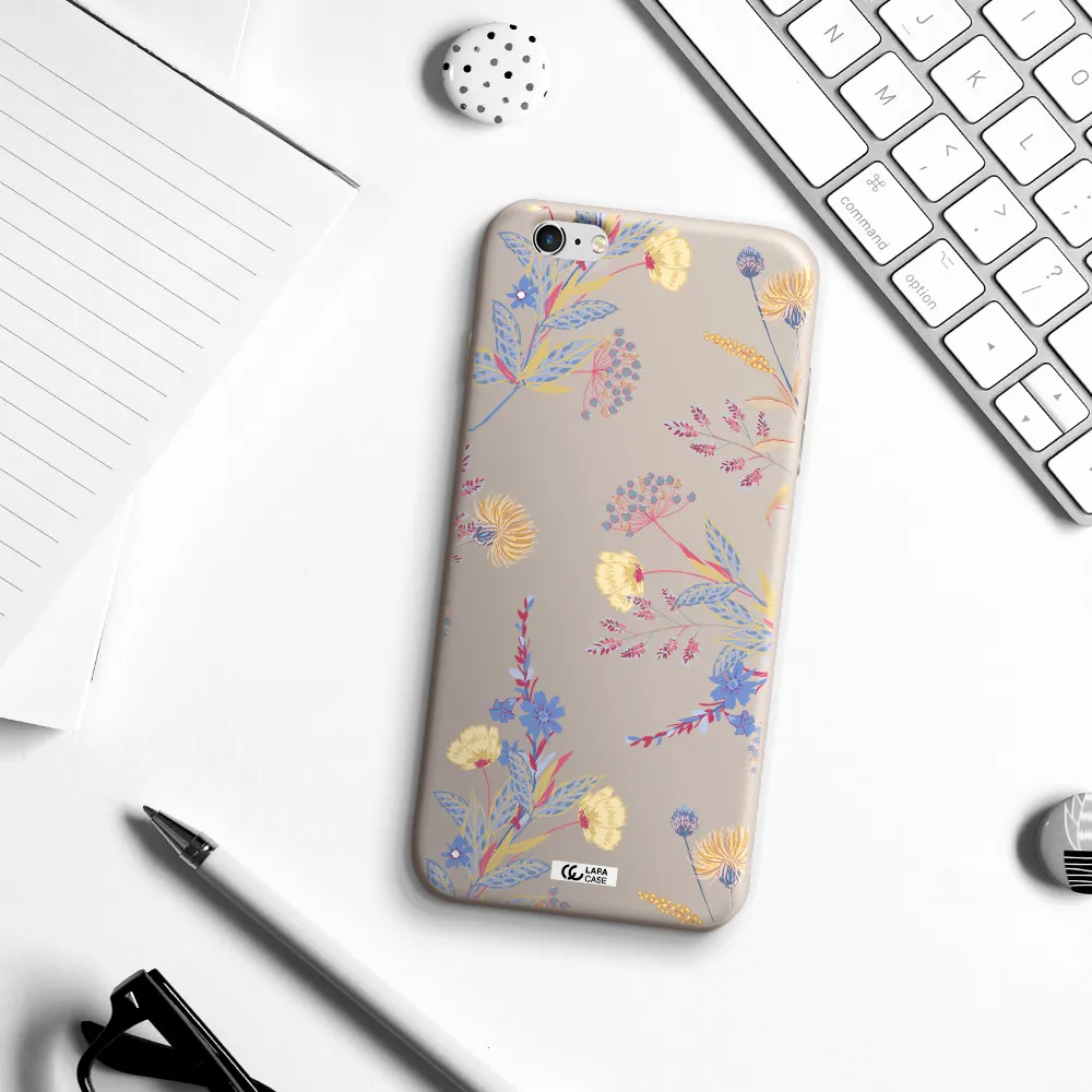 Pastel Fall Flowers Apple iPhone 6 s plus Silicone Stone Case