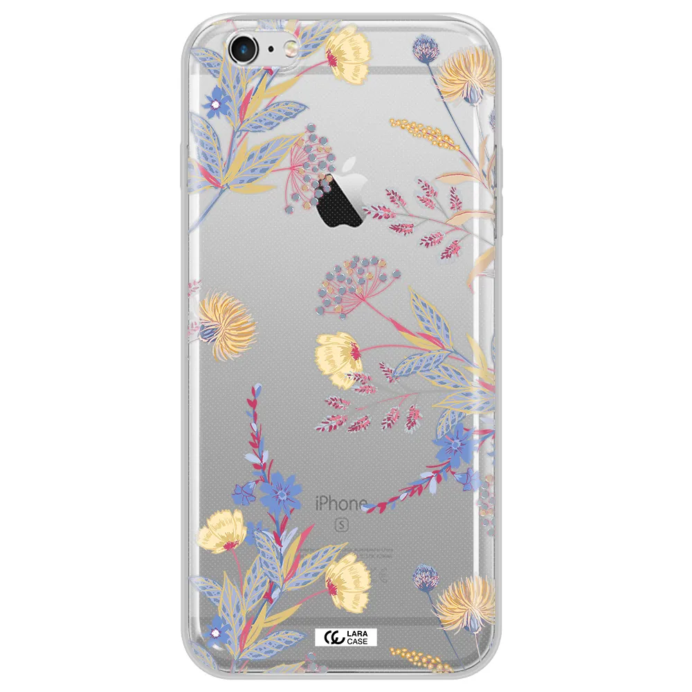 Pastel Fall Flowers Apple iPhone 6S Clear TPU Case