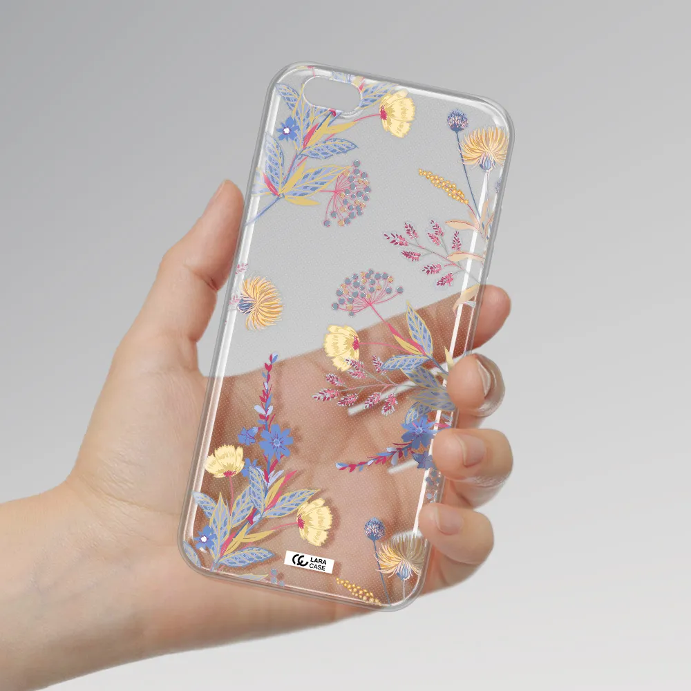 Pastel Fall Flowers Apple iPhone 6S Clear TPU Case
