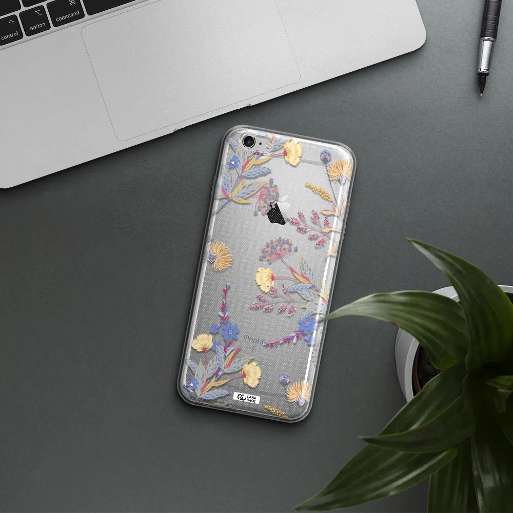 Pastel Fall Flowers Apple iPhone 6S Clear TPU Case