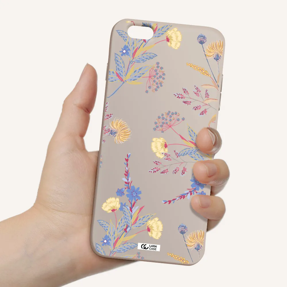 Pastel Fall Flowers Apple iPhone 6S Silicone Stone Case